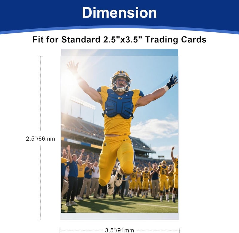 WITHYU 800 Pcs Soft Trading Card Sleeves, Top Loading Penny Card Sleeves for Standard Cards 2.5" X 3.5"，Ultra-Clear Card Protector for Game Cards, Baseball,Sports Cards,Mini Photos - Image 2